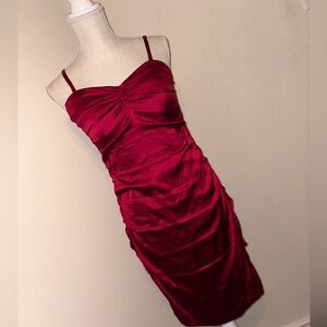 Express Ruched Satin Dress